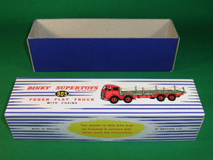 Dinky Toys #905 Foden Flat Truck with Chains 2nd cab -stripes.