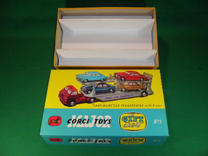 Corgi Toys. Gift Set #1A Carrimore Car Transporter with 4 cars.