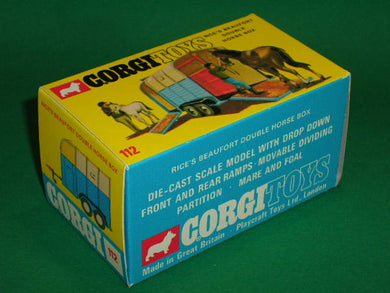 Corgi Toys #112 Rice's Beaufort Double Horse Box.