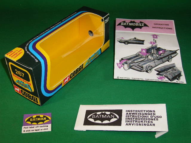 Corgi Toys #267 Batmobile (2nd type - whizzwheels).