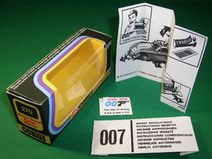 Corgi Toys #270 James Bond Aston Martin (2nd type - silver) - (V3).