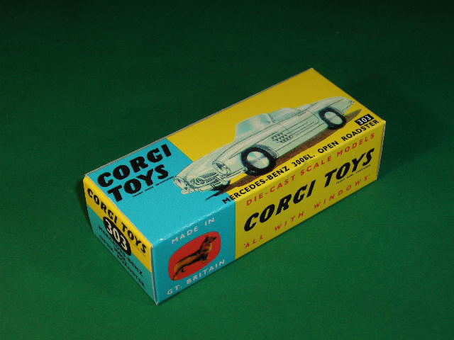 Corgi Toys #303 Mercedes 300 SL Open Roadster (without suspension).