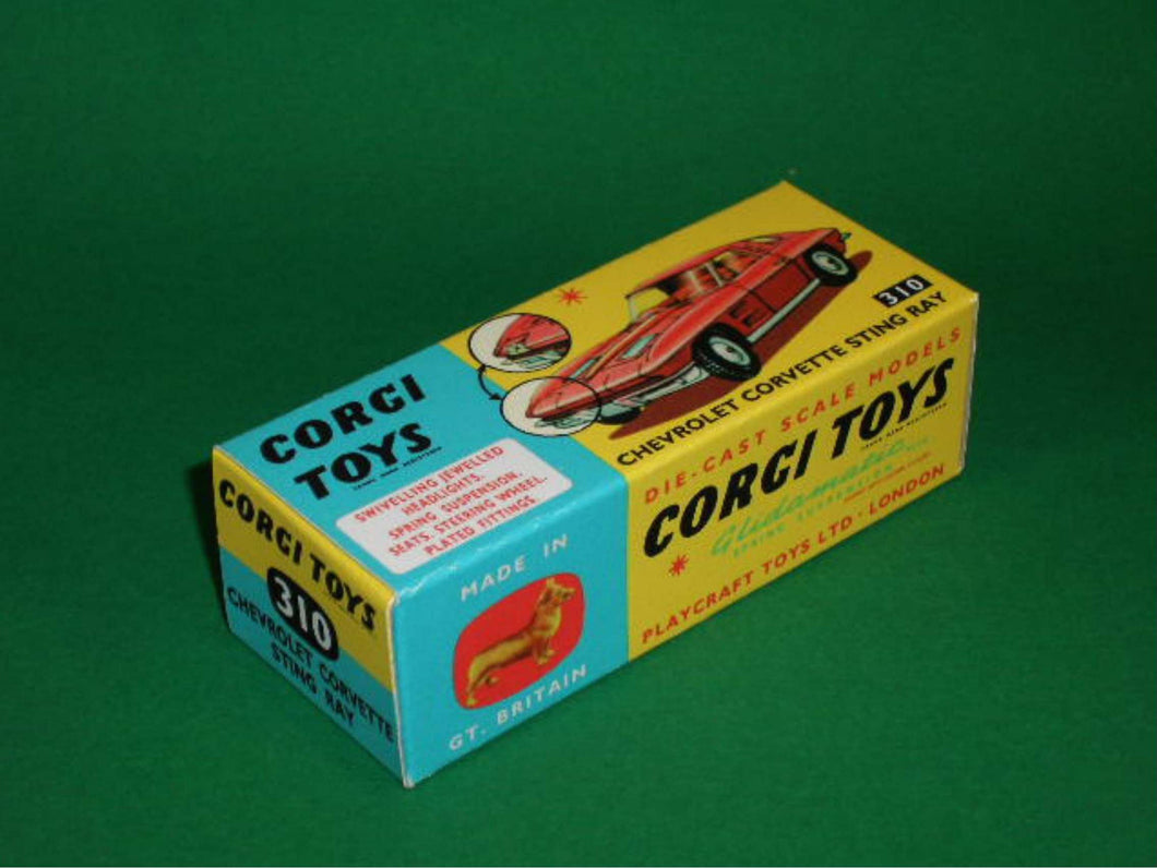 Corgi Toys #310 Chevrolet Corvette Stingray.