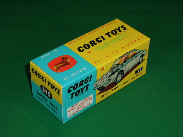 Corgi Toys #315 Simca 1000 Competition Model.