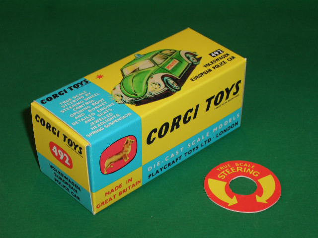 Boîte De Collection Vide Reproduction Corgi Toys 492 Volkswagen Police Car - Neuf