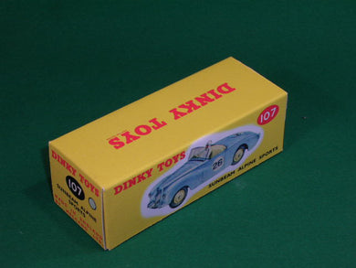 Dinky Toys #107 Sunbeam Alpine Sports (competition finish).