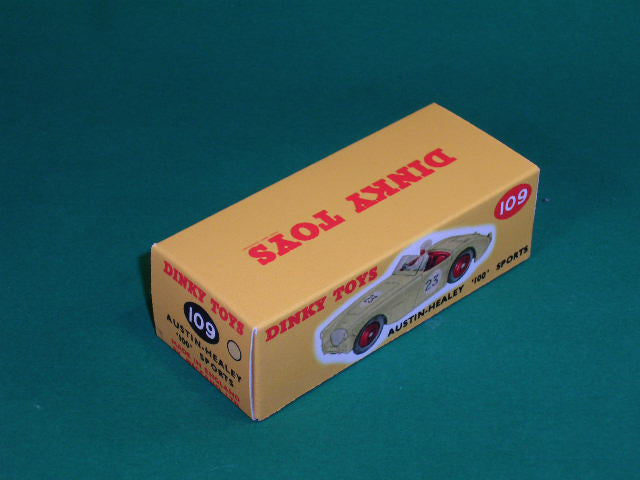 Dinky Toys #109 Austin Healey 100 (competition finish).
