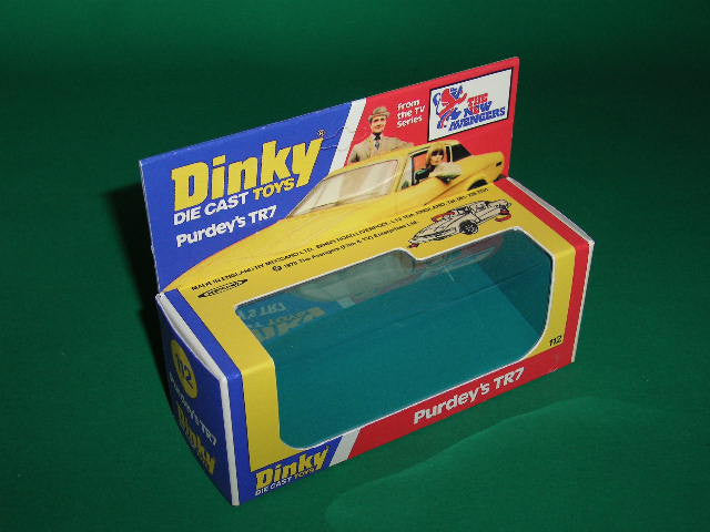 Dinky Toys #112 Purdey's T R 7 from the T.V. series 'The Avengers'.