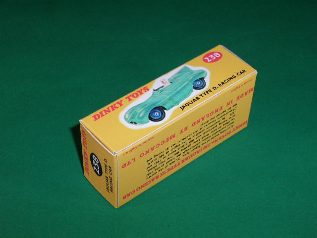 Dinky Toys #238 Jaguar D Type Racing Car. – DRRB Reproduction Boxes
