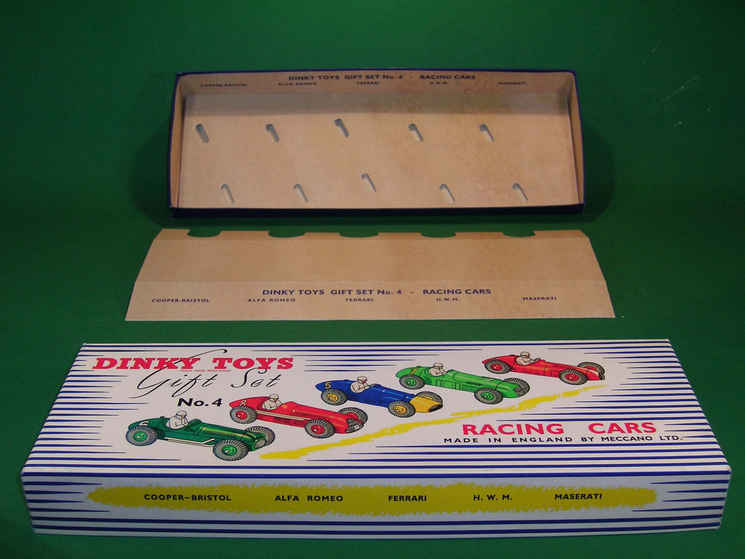 Dinky Toys #249 (Gift Set 4) Racing Cars Gift Set for 5 of the 23 (230) series racing cars.