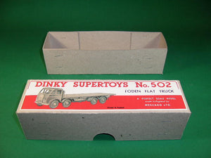 Dinky Toys #502 Foden Flat Truck 1st cab - plain board.