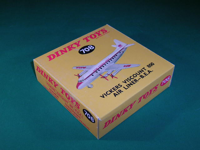 Dinky Toys #708 Vickers Viscount 800 Air Liner - B. E. A.