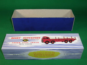 Dinky Toys #905 Foden Flat Truck with Chains 2nd cab -stripes.