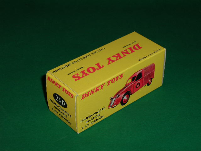 Vintage Dinky Toys 25D CITROËN 2CV Incendie Pompier